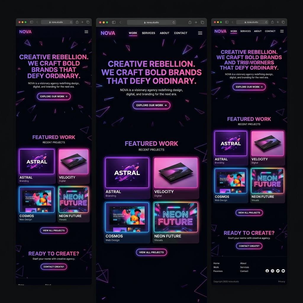 Creative Agency Dark Mode